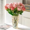 Artificial flower oil painting rose, single Bulgarian rose, silk flower, wedding decoration, bride's hand bouquet, cake decoration details Picture